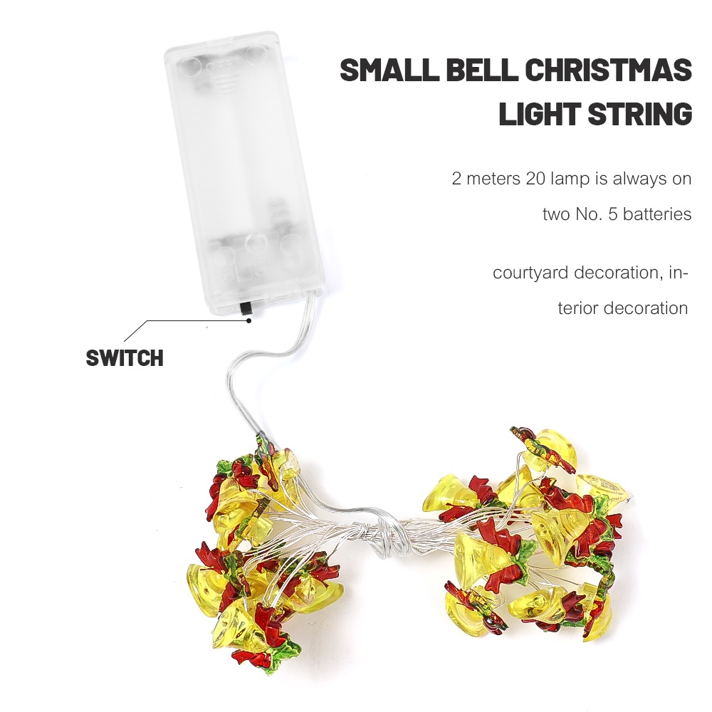 Lampu String 20 Led Ukuran 2M Untuk Dekorasi Pohon Natal