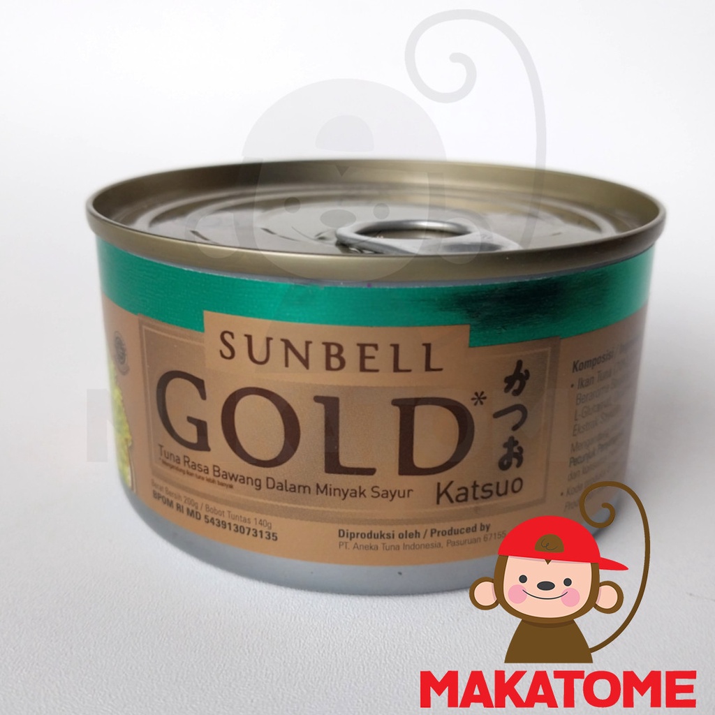 

Sunbell Gold Tuna Katsuo 200gr bawang ikan kaleng can 200 gr HIJAU
