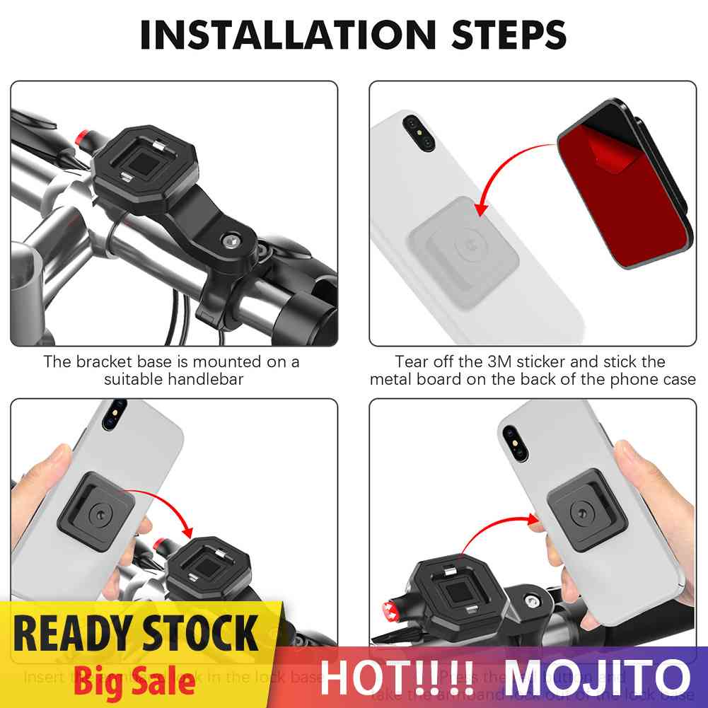 Bracket Stand Holder Handphone Untuk Stang Sepeda / Motor