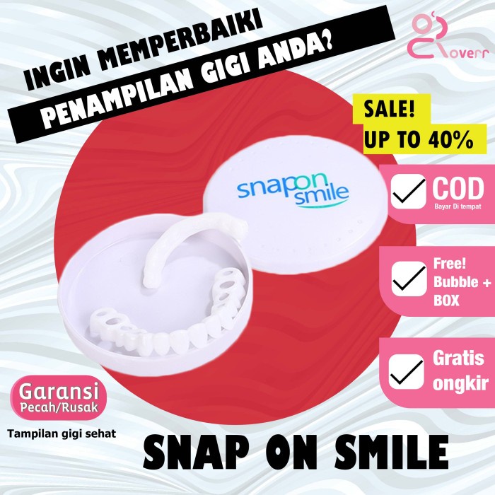 Whitening Perfect Ideal Authentic Veneer Vener Gigi Palsu Sepasang Snap On Smile