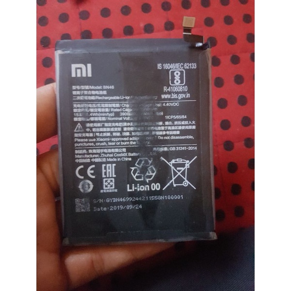 batre xiaomi redmi note 8 original copotan