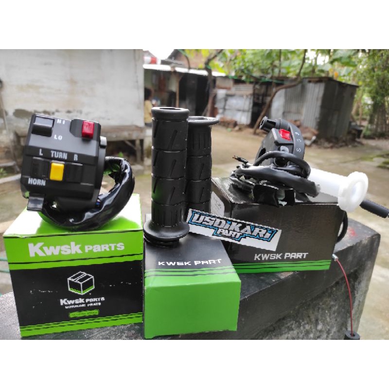 PAKET SET TOMBOL MOTOR HOLDER SWITCH SAKLAR NINJA R RR VIXION OLD LAMA SET GAS SPONTAN SEPONTAN SET 