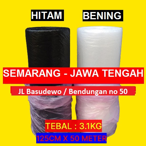 

Bubble Wrap Roll Semarang Hitam Bening Putih Susu Murah Semarang 125 Cm x 50 Meter