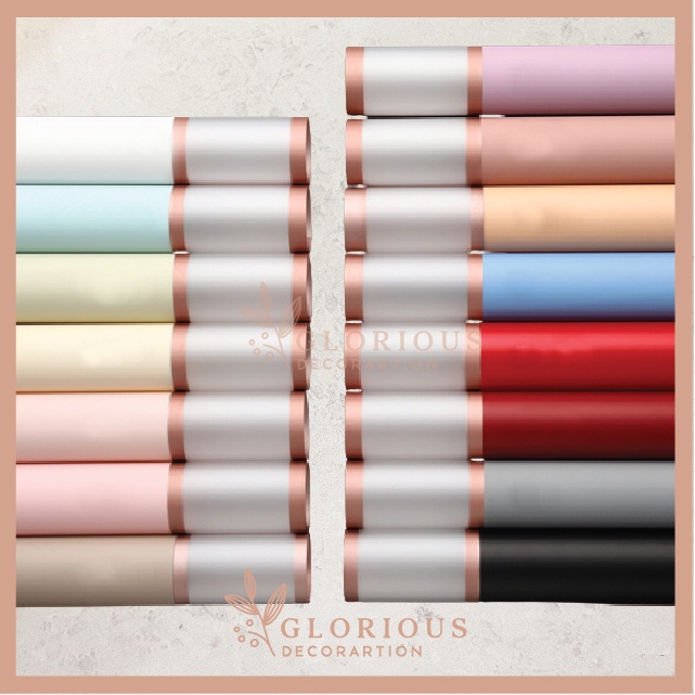 

KERTAS BUKET BUNGA WRAPPING PAPER GOLD LIST TRANSPARAN