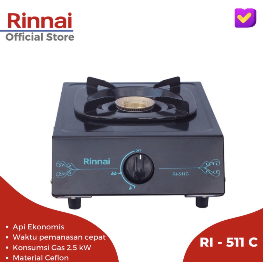 RINNAI KOMPOR 1 TUNGKU RINNAI RI-511-C