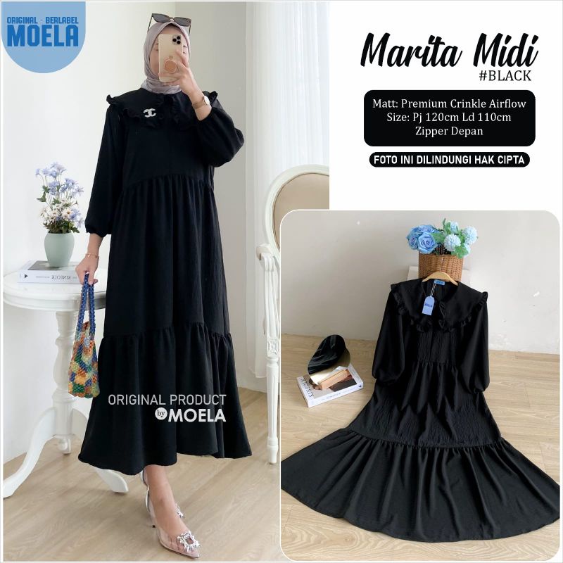 Marita Midi/Neris midi dress by Moela