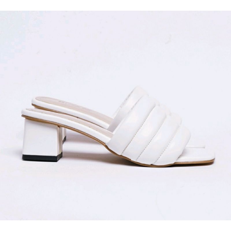 IMPOR Higheels Super Big Size White 41.42.43.44.45 Slop JUMBO 363.Vz Sendal Heels Oversize