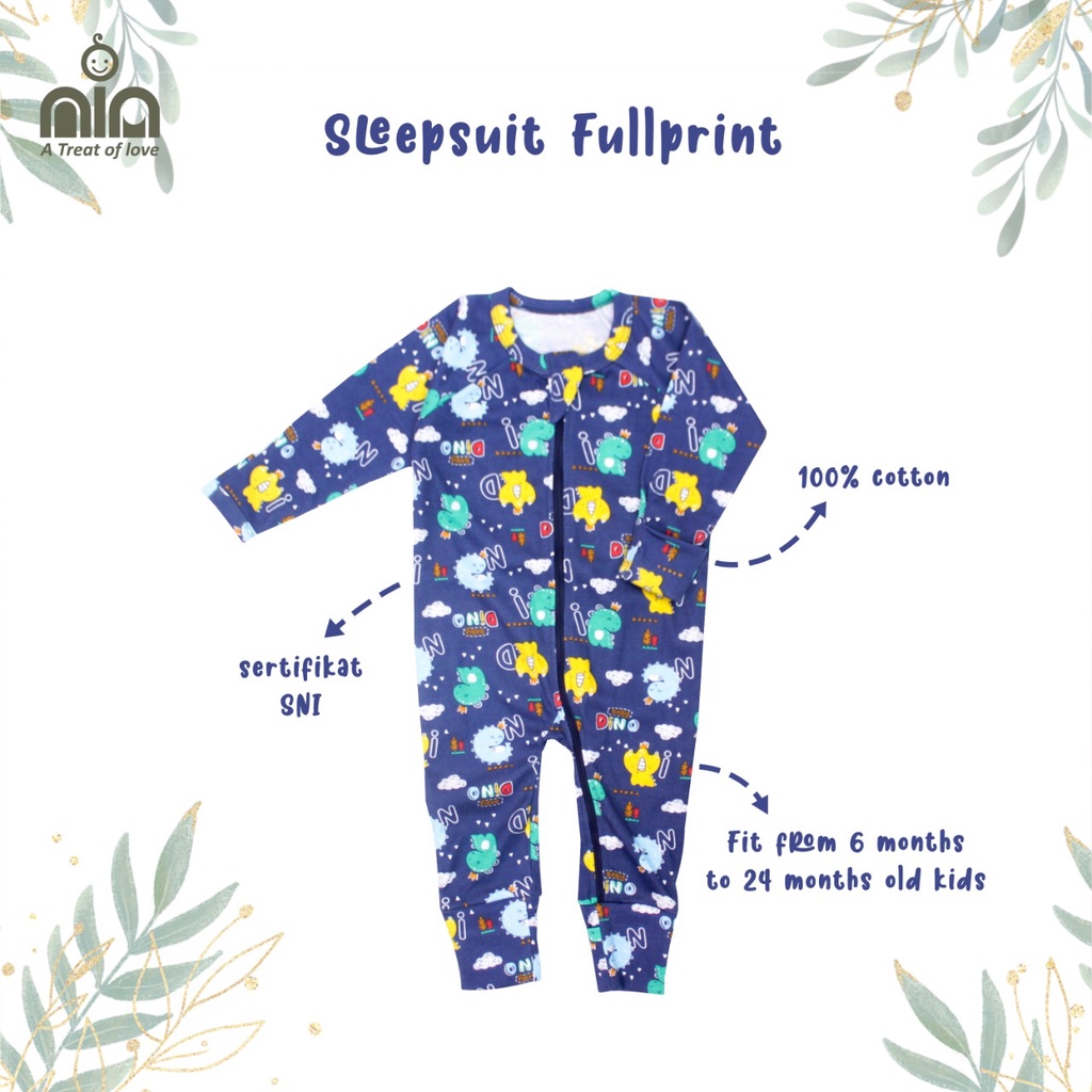 NIA SLEEPSUIT FULL PRINT - SLEEPSUIT BAYI FULL PRINT