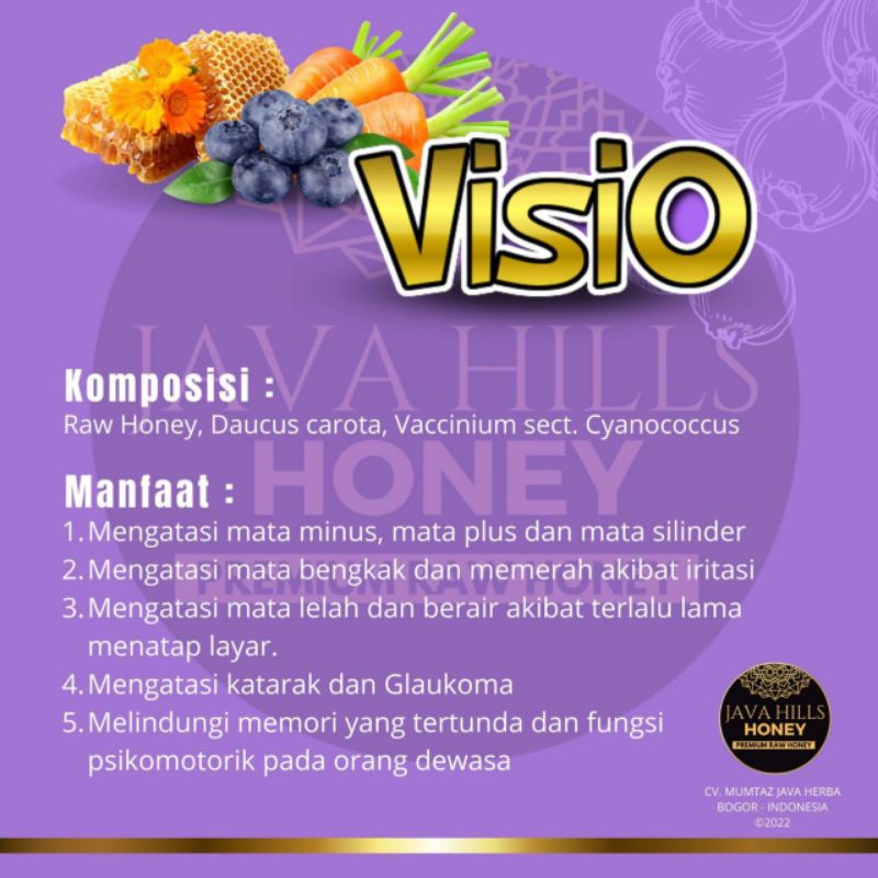 

Madu Visio Javahills honey 330 gr