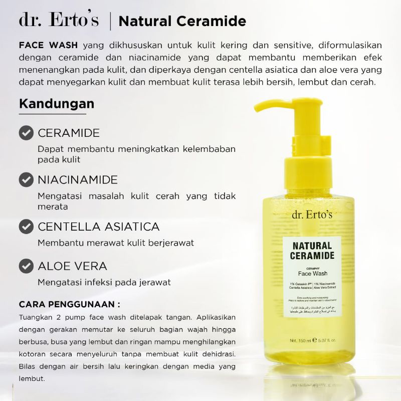 DR ERTO'S NATURAL CERAMIDE FACIAL WASH ERTOS ORIGINAL
