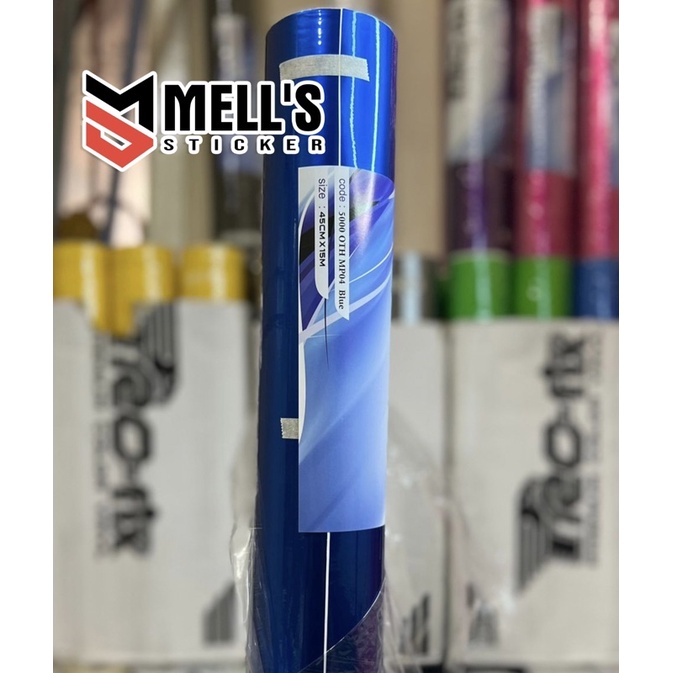 stiker biru tua candy 1 roll 45 cm * 15 meter biru candy biru metalik skotlet biru candy merk profix