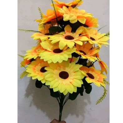 GROSIR - POHON BUNGA MATAHARI ARTIFICIAL 36 KUNTUM TANPA POT
