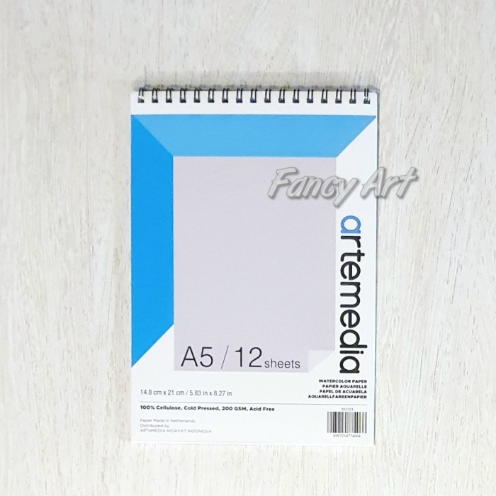 

Jual Artemedia Watercolor Book A5 Wirebound 200Gsm 12Sheets Kertas Gambar Limited