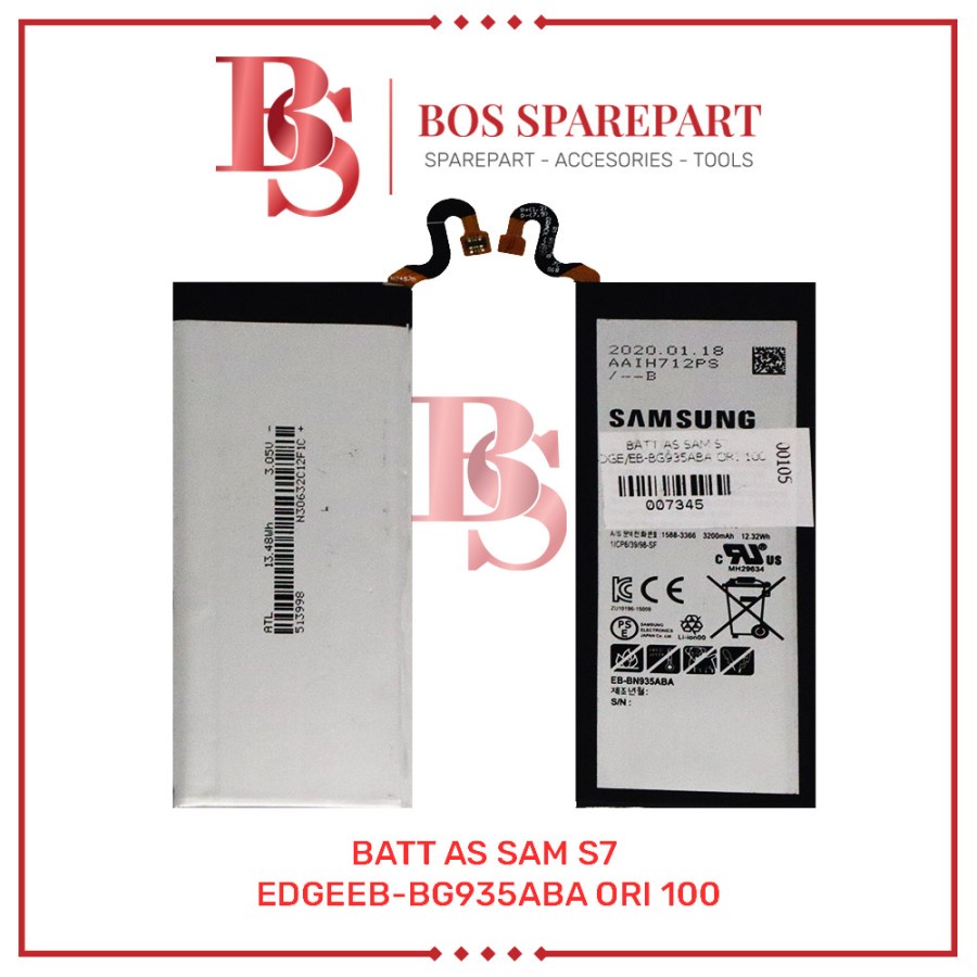 BATTERY AS SAMSUNG S7 EDGE / EB-BG935ABA ORI 100 / BATERAI / BATRE