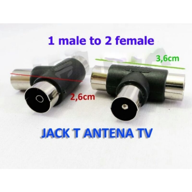 Jack T antena tv / jack antena paralel