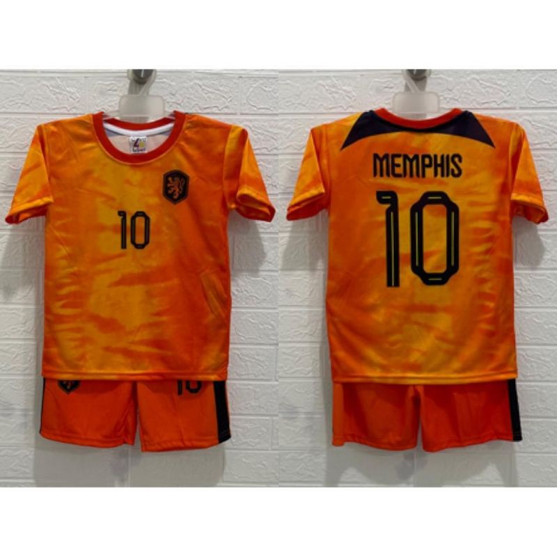 setelan baju bola anak Belanda piala dunia 2022 Jersey kids Netherlands world cup 2022