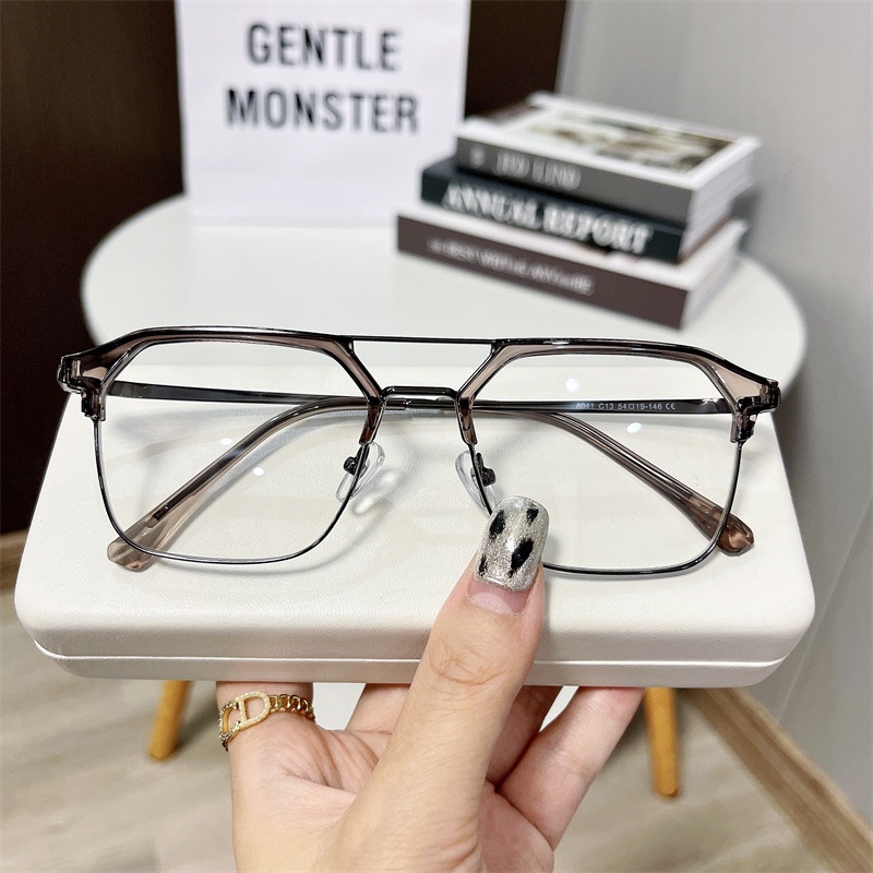 Kacamata Optik Anti Blue Light Bahan Metal Gaya Retro