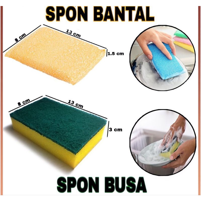 spon cuci piring busa sponge sabut kawat