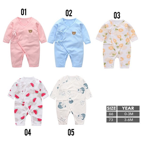 BARU LID9139- Sleepsuit Bayi Laki-laki / Perempuan Lengan Pendek Jumper Bayi - Your Affordable Quality!