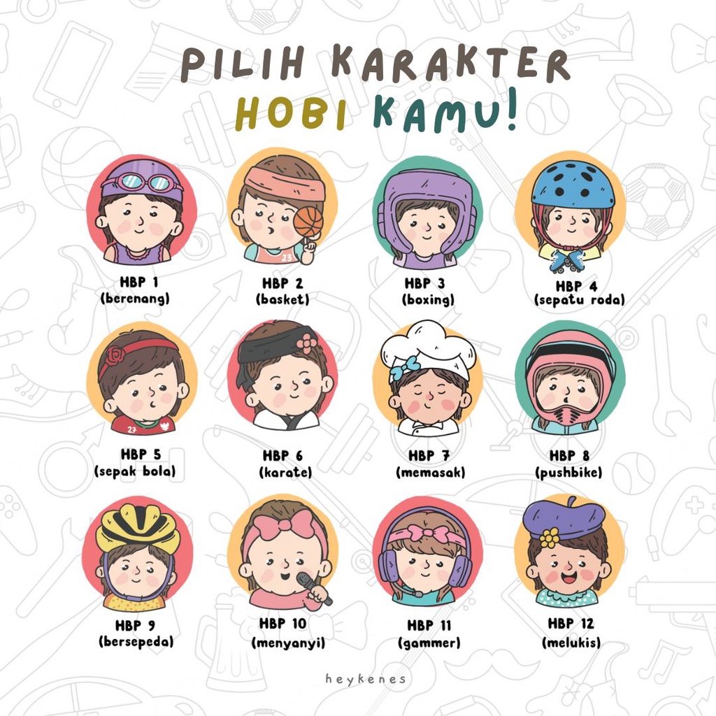 Heykenes Kaos Anak Custom Hobi 30s