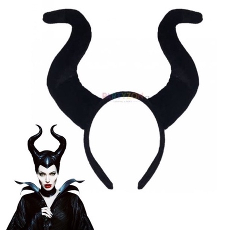 MALEFICENT HEADBAND - Bando Tanduk Karakter Maleficent Halloween Seram Jubah Dracula Anime Pertunjukan Cosplay Aksesoris Rambut