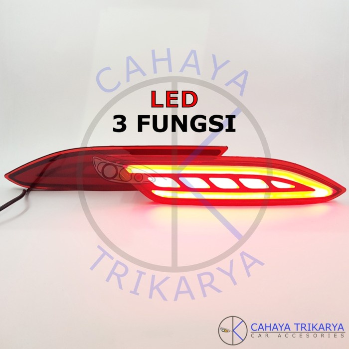 Lampu Reflektor Bumper / Bemper Belakang Hrv 2015 - 2021 Led 3 Fungsi