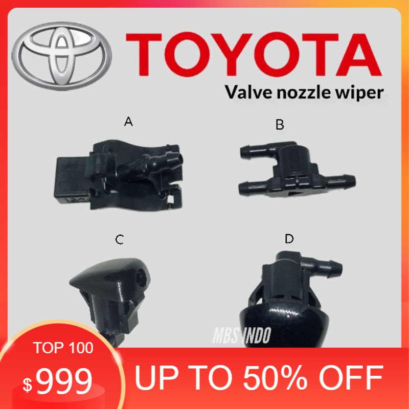 VALVE NOZZLE WIPER TOYOTA UNIVERSAL . PALEP SLANG AIR WIPER TOYOTA  . PENGHUBUNG SLANG WIFER . PENYE