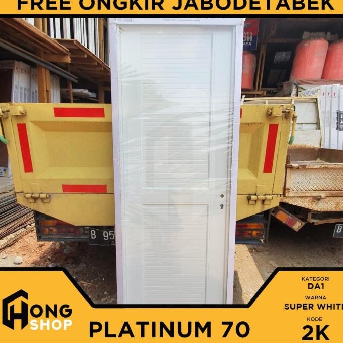PINTU KAMAR MANDI PVC TEBAL PLATINUM SPECIAL EDITION 70X200 -- PUTIH SDF8979UJ