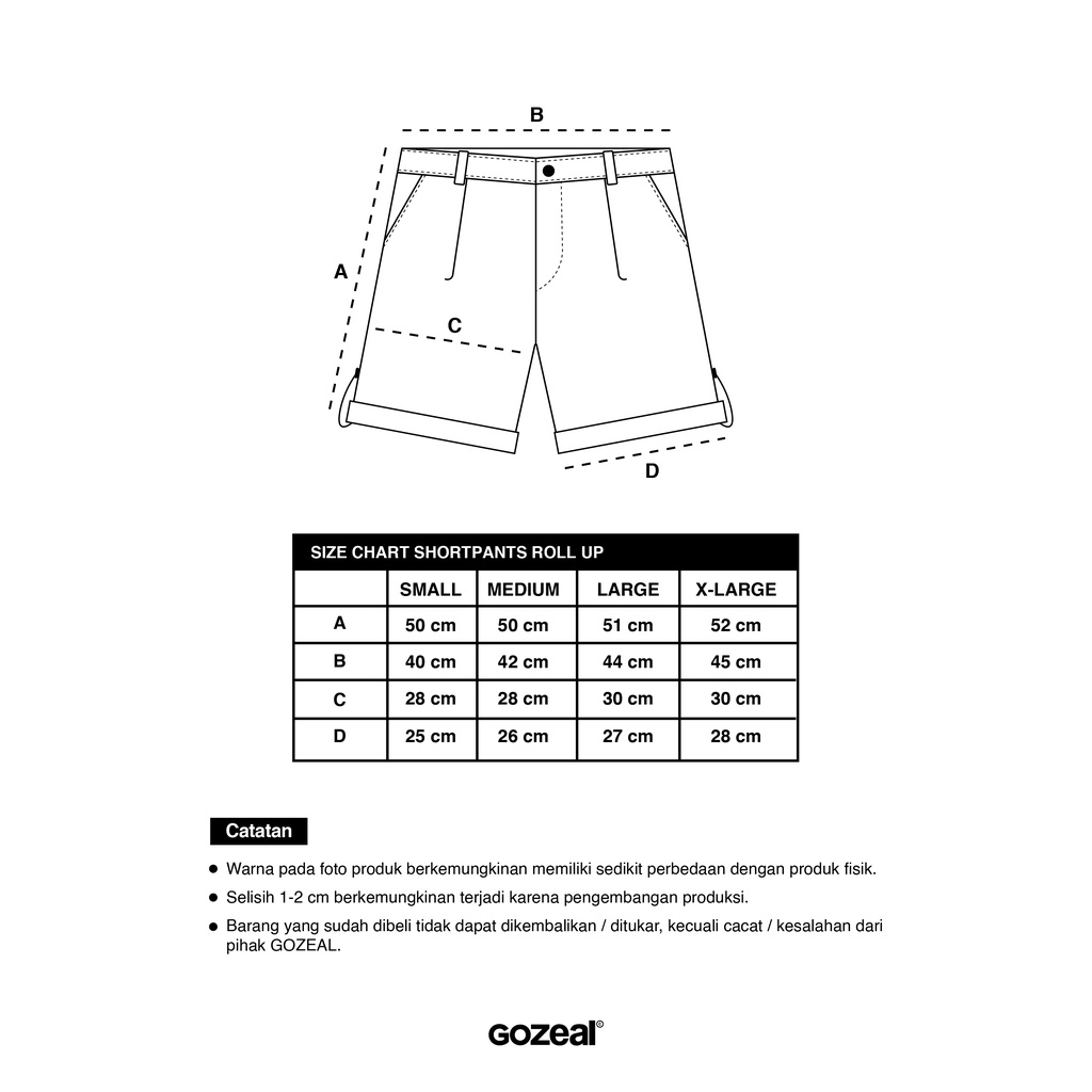Gozeal | Shortpants Roll Up | Jackson Black