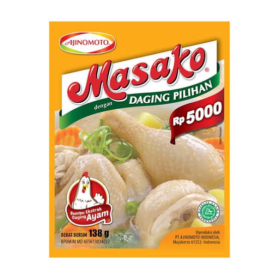 

Masako Penyedap Masakan Ayam / Sapi Rp 5000 (138 gr)