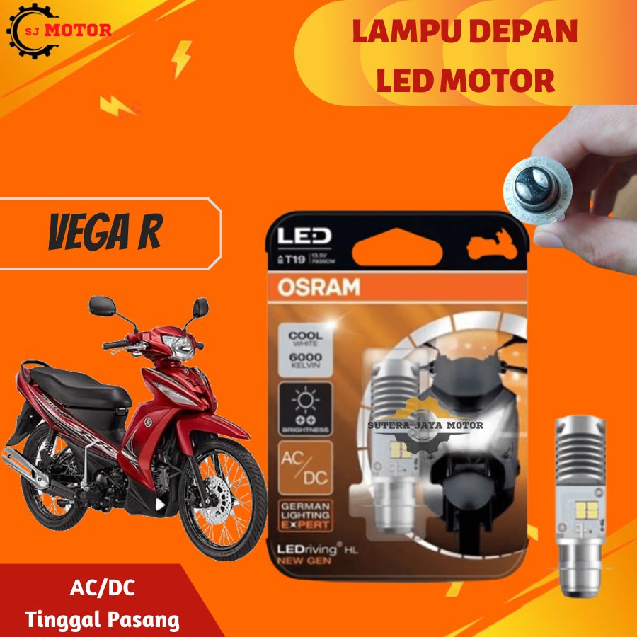 LAMPU DEPAN LED MOTOR VEGA R OSRAM LAMPU UTAMA VEGA R AC/DC