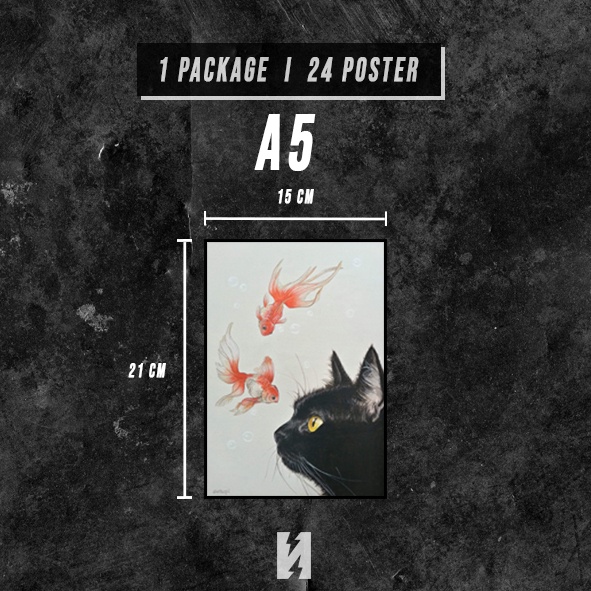 (48 PCS) Poster Dinding Aesthetic | Poster Dinding Aesthetic Band Metal Series