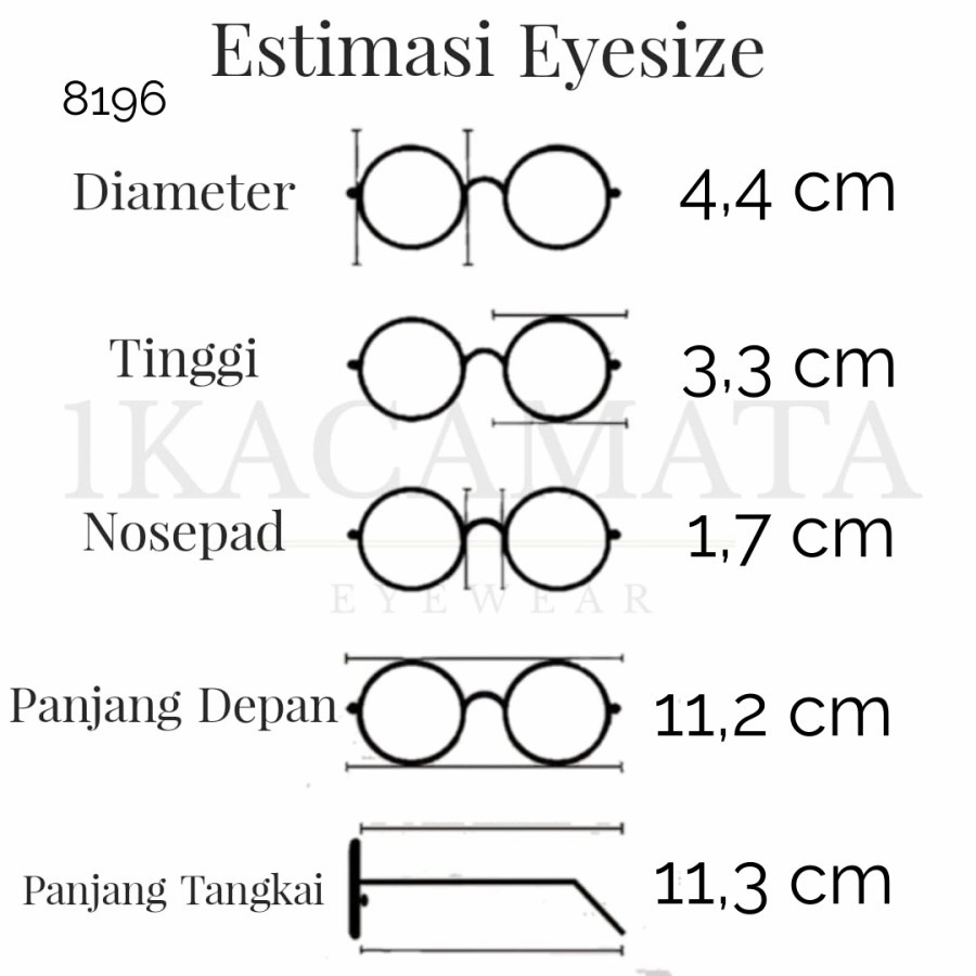 PAKET KACAMATA ANAK FRAME + LENSA TYPE 8196