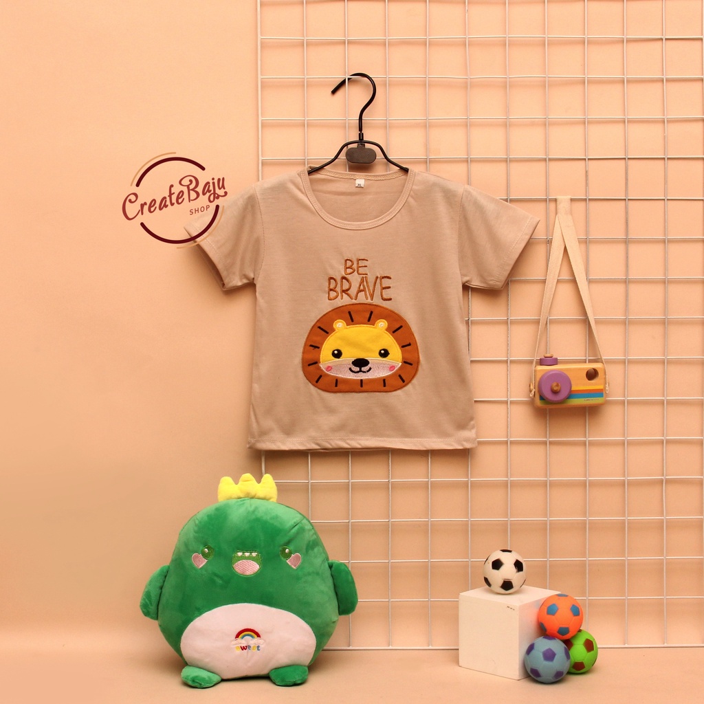 PROMO 7.7 BAJU KAOS ANAK COWOK BRAVE 1-4 TAHUN TERMURAH ATASAN ANAK COWOK