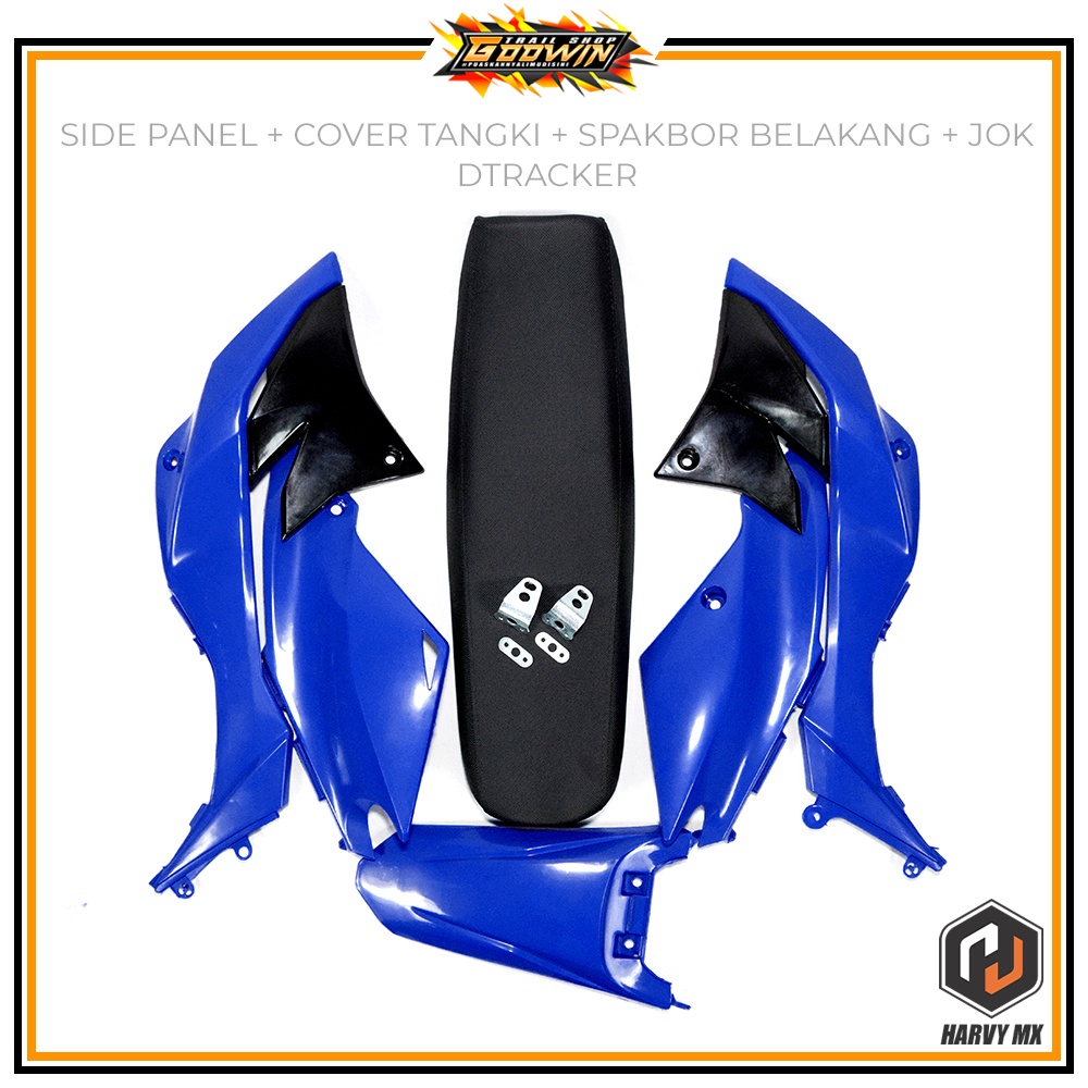 Paket Cover Body Tangki Depan Belakang Slebor Belakang Jok Sadel Trail HRV KLX DTRACKER DT NEW