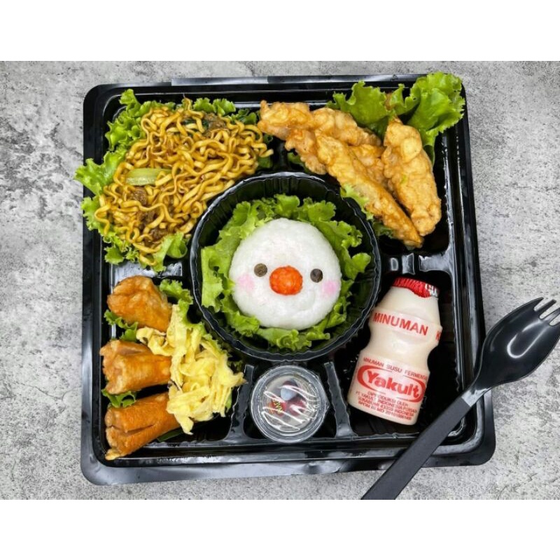 Mika Kotak sekat 6+sendok 2in1+Tutupan isi 50set