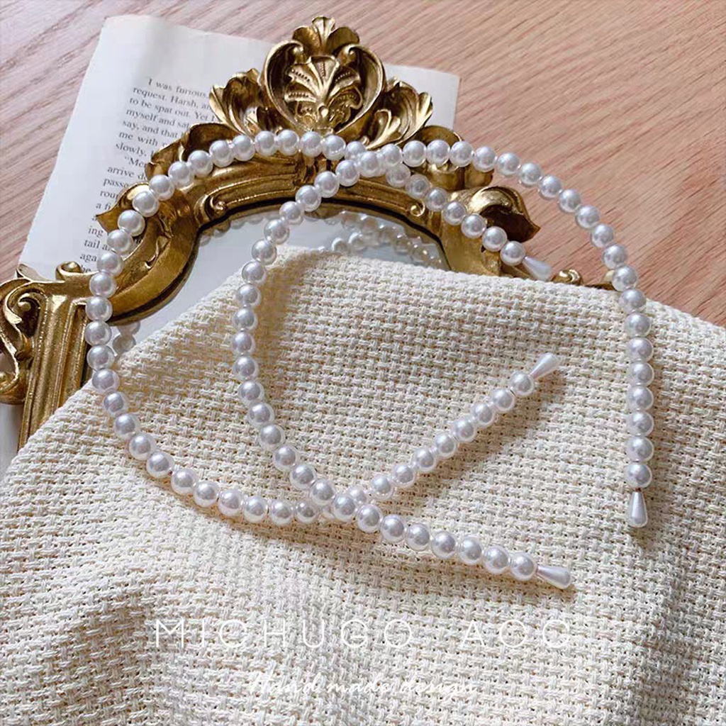 ⭐ JKTMART ⭐ Banda Gaya Korea Mutiara Pearl Wanita Aksesoris Fashion Wanita Headband Mutiara Import A071