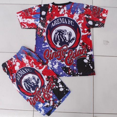 setealn baju bola anak arema amalang suporter/baju bola jersey anak arema malang printing