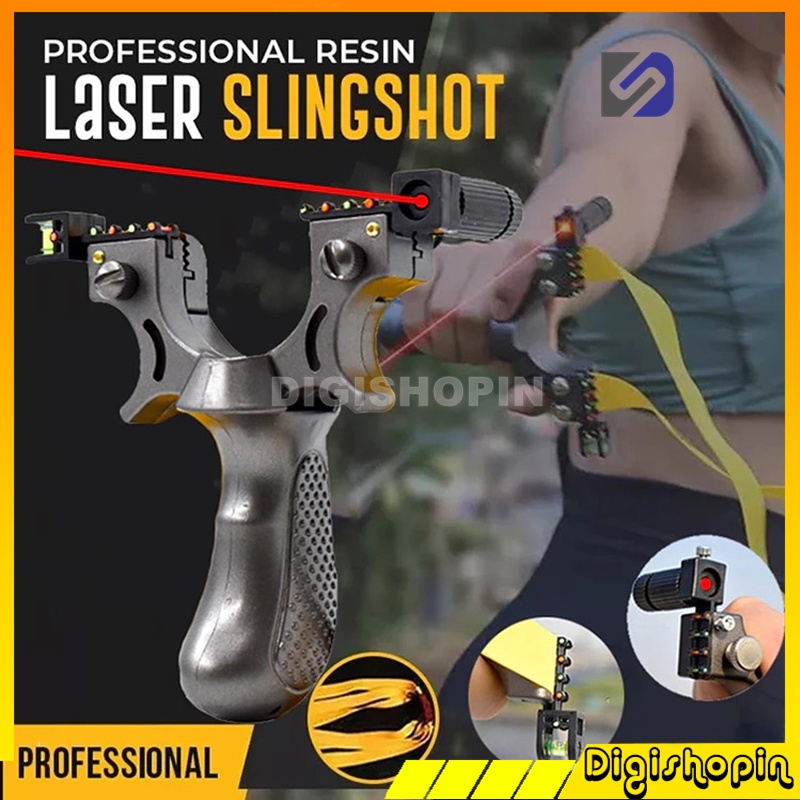 Ketapel Big Power Ketapel Tactical Laser Sight & Rubber Band Panahan Ketapel Plinteng Laser Tali Ket