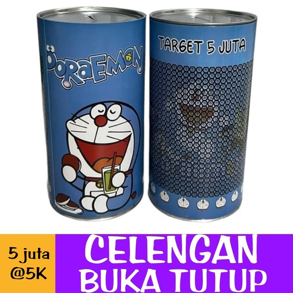celengan tareget 5 juta- celengan target doraemon-celengan target naruro- celengan karakter-celengan
