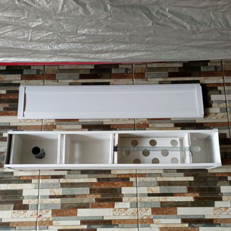 Talang filter aquarium 80 cm + tutup talang filter