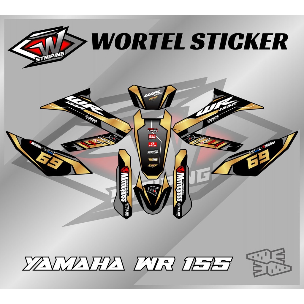 Striping WR155-Stiker Hologram Decal Yamaha WR 155 Simpel Keren