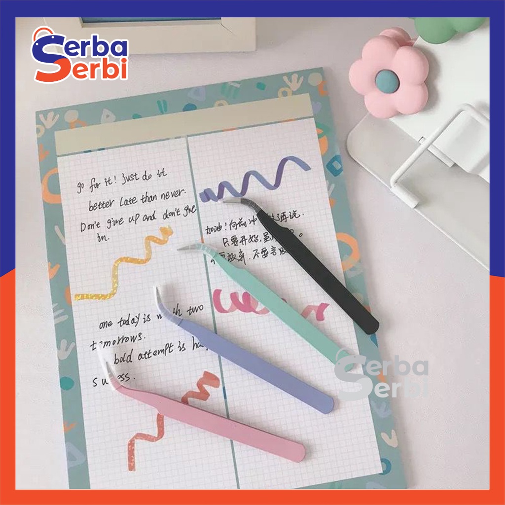 

SerbaSerbi - Tweezer Scrap Book Alat Penjepit Stiker Buku Pinset Stiker Pinset Lengkung Penjepit Label dan Stiker Buku