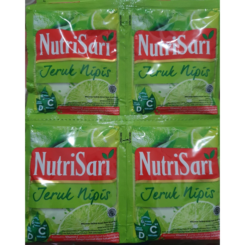 Nutrisari Jeruk Nipis renceng isi 10 pcs