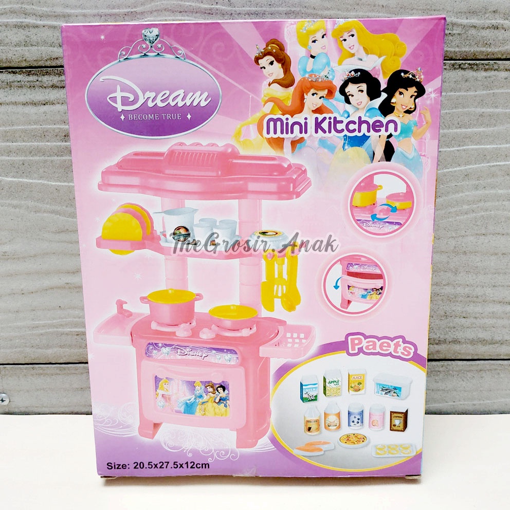 Mini Kitchen Set Princess Mainan Peralatan Dapur Berbie Masak-masakan