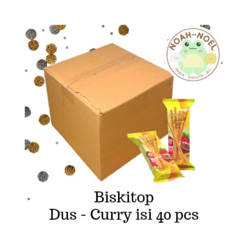 

NN - (1 DUS) BISKITOP Curry Stick Biskuit Stik rasa Kari Ayam isi 40pcs