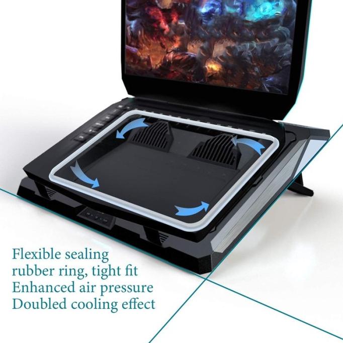 IETS GT300 DOUBLE BLOWER LAPTOP COOLING PAD FOR GAMING LAPTOP, COOLER D5646FGDF