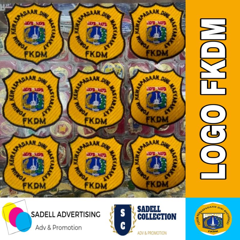 Logo FKDM Patch FKDM Emblem FKDM Kuning Bordir