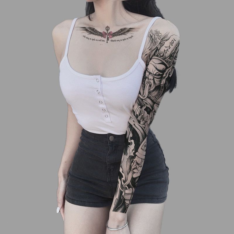 【TATTOO ARTIST,】 tato full lengan，tato tahan air，tato temporer tahan lama 15 hari tato temporer anti air /tato jus/tato temporer/