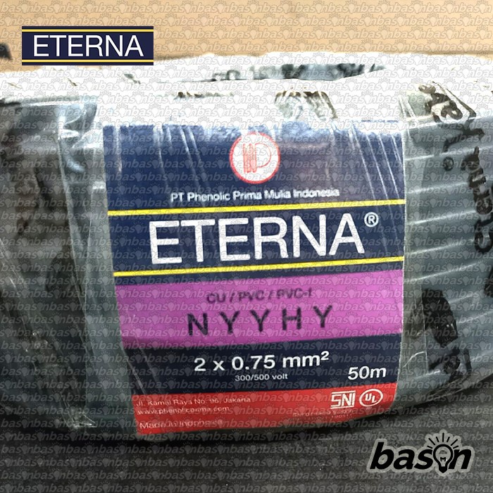 Eterna NYYHY 2 x 0.75mm @ 50m - TIDAK DI ECER - 1 roll = 50 meter